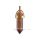 Wholesale Jewelry Gold Plated Bullet Shape Men Natural Stones Pendant Necklace